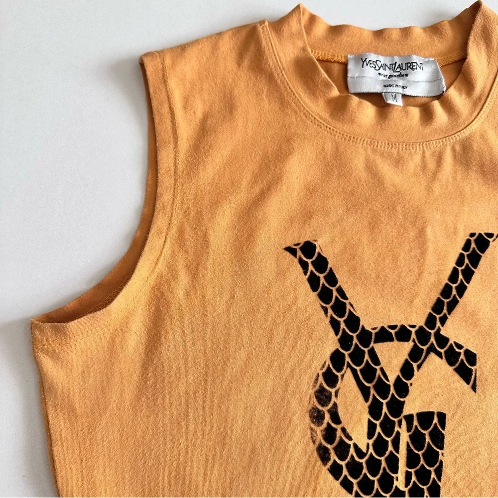 YSL TankTop Yellow Black Logo Front Size Medium - Picture 3 of 7